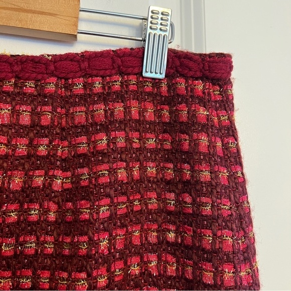 Tory Burch Red Patterned Skirt - Picture 5 of 10